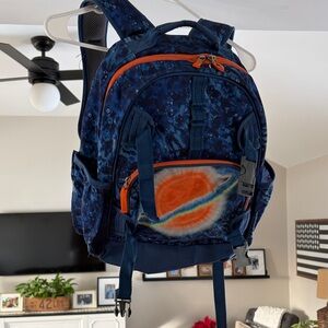 Stylish Blue and Orange pottery barn kids fun backpack first two second graders
